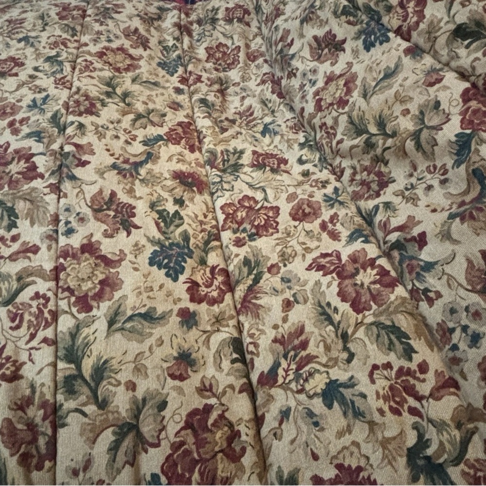 RALPH Lauren Highgate Woods FULL QUEEN COMFORTER Vtg FLORAL Neutral Rare - Picture 3 of 7